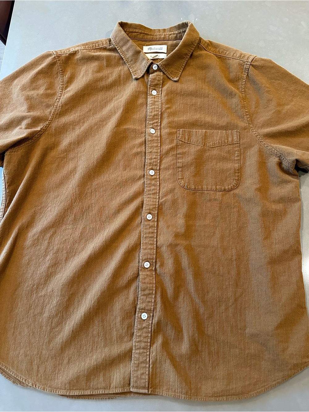 Madewell Men’s Brown Button-Up Perfect Fit Shirt